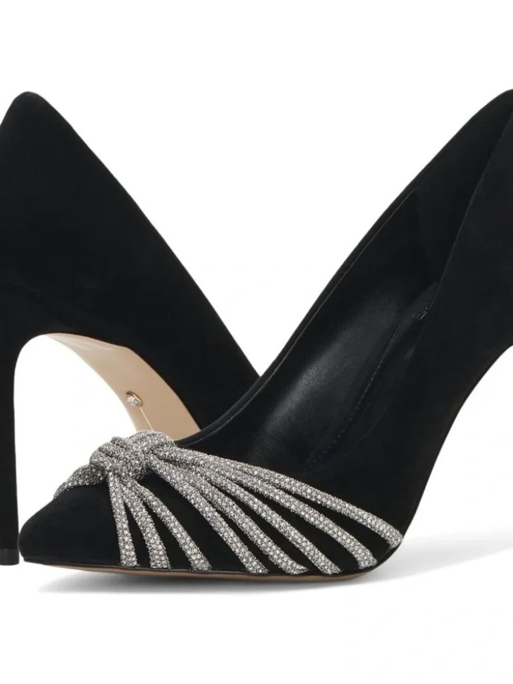 Vince Camuto Faine Black Velvet Pump with rhinestones Sz 11